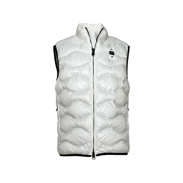 ブラウアー メンズ 上衣＆上衣 アウター Textured zip gilet White
