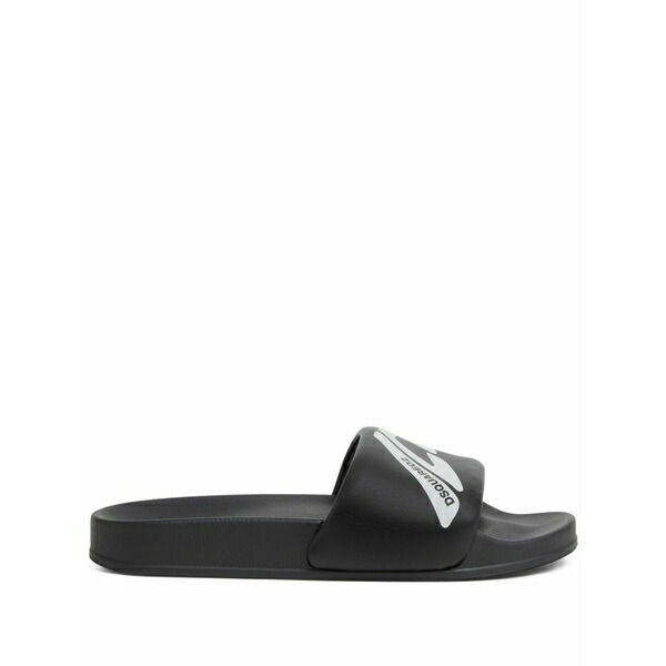 ディースクエアード レディース サンダル シューズ Logo-print slides Black｜asty