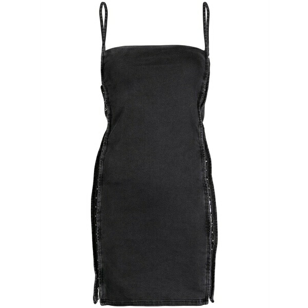 ワイプロジェクト レディース ワンピース トップス Hook-and-eye denim minidress Black｜asty