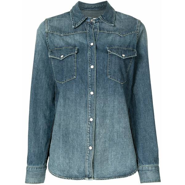 ニリロータン レディース シャツ トップス Classic-collar denim shirt Blue｜asty