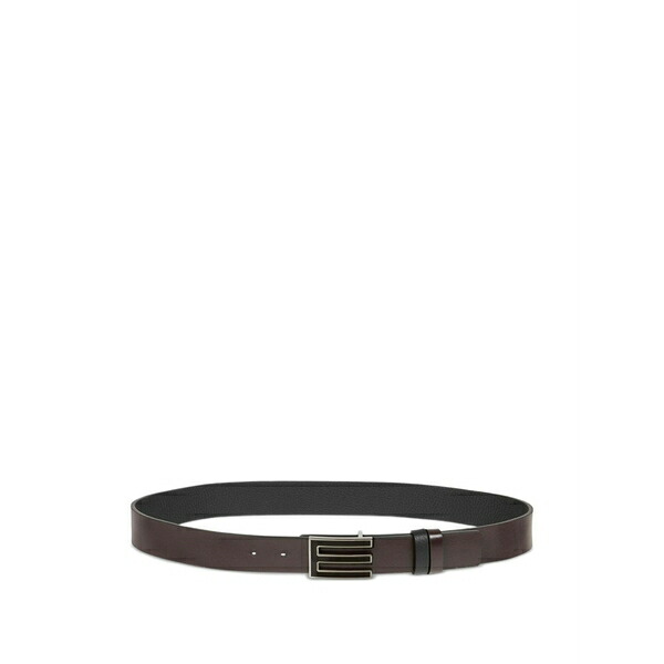 エトロ メンズ 三尺帯 付属物 Reversible leather belt Black