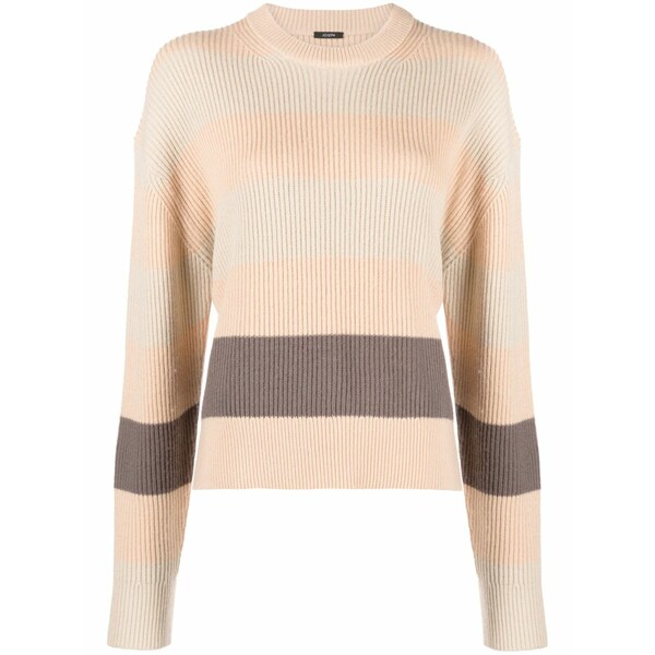 ジョセフ レディース ニット&セーター アウター Striped ribbed-knit jumper Neutrals|asty
