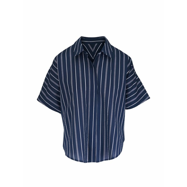 ゼロ マリア コルネホ レディース シャツ トップス Striped shirt Blue｜asty