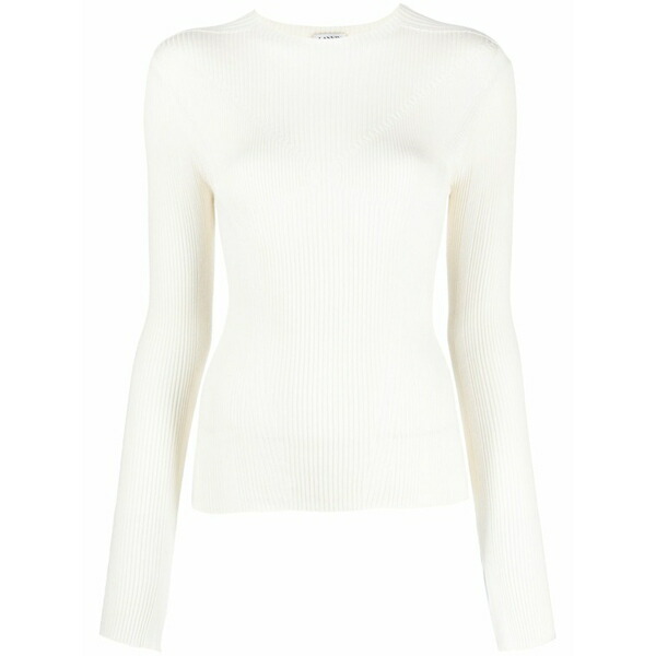ランバン レディース ニット&セーター アウター Long-sleeve knitted top White｜asty