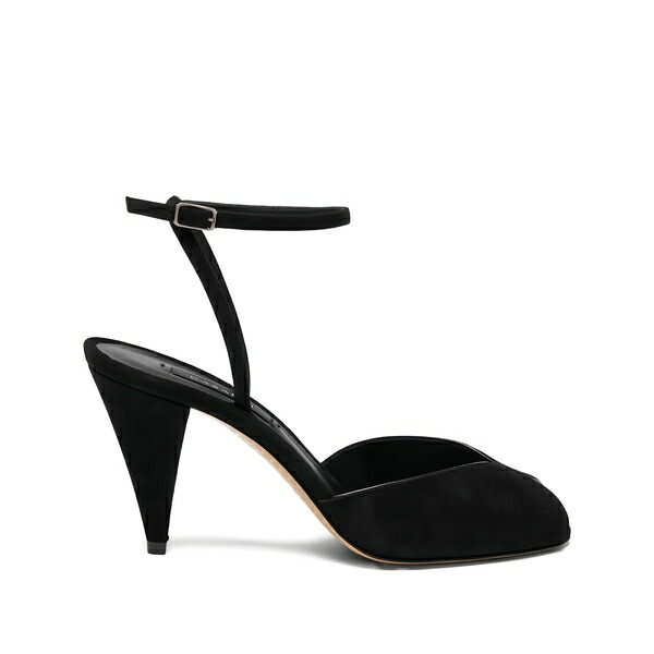 カサディ レディース パンプス シューズ 75粍 ankle-strap peep-toe heeled pumps Black