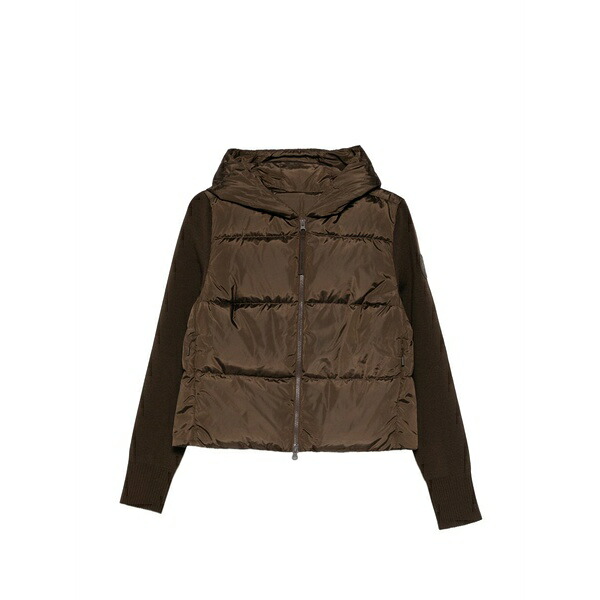 カナダグース レディース 上衣＆上衣 アウター Hybridge quilted hooded jacket Brown