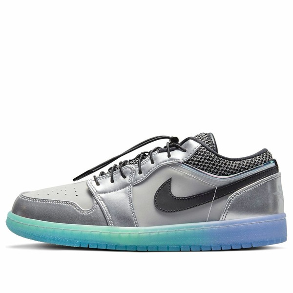 Air Jordan ジョーダン レディース スニーカー Silver/Grey/Black 【(WMNS) Air Jordan 1 Low SE 'Metallic Silver Gradient' DJ5199-109】 サイズ US_9.5(26.5cm)｜asty
