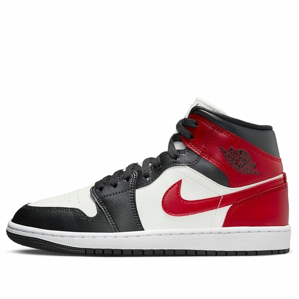 Air Jordan ジョーダン レディース スニーカー Black/Red/White 【(WMNS) Air Jordan 1 Mid \u0027Black Toe\u0027 BQ6472-160】  大きさ US_5.5(22.5糎)