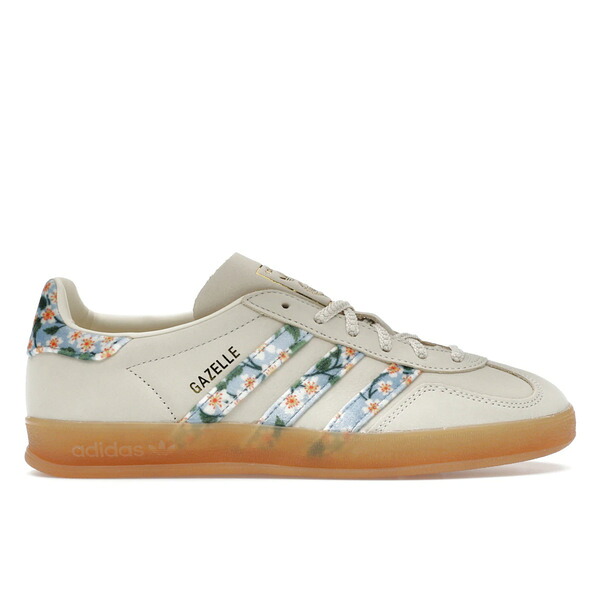 adidas アディダス レディース スニーカー  【adidas Gazelle Indoor Liberty London Mitsi Day (Women\u0027s)】  大いさ US_9(26.0糎) Crew White/Gold Metallic/Tactile Blue スニーカー-靴