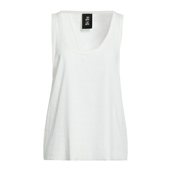 【送料無料】 トム・クロム レディース Tシャツ トップス Tank tops White｜asty