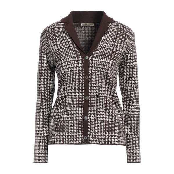 【貨物輸送無料】 カシミヤ相手 レディース ジレー アウター Cardigans Brown