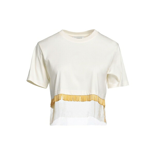 【貨物輸送無料】 ランバン レディース プルオーバー トップス T-shirts White