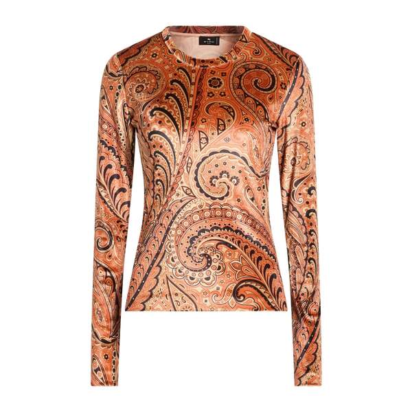 【貨物輸送無料】 エトロ レディース ティーシャツ トップス Tops Orange