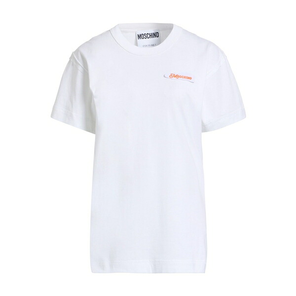 【送料無料】 モスキーノ レディース Tシャツ トップス T-shirts White｜asty