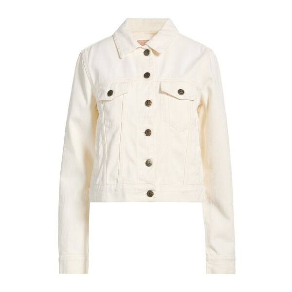 【貨物輸送無料】 ツイン書き割り レディース 上衣＆上衣 アウター Denim outerwear White