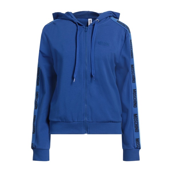 【貨物輸送無料】 モスキーノ レディース パーカー・スウェットシャツ アウター Sweatshirts Blue
