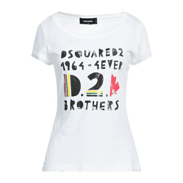 【貨物輸送無料】 ディースクエアード レディース プルオーバー トップス T-shirts White