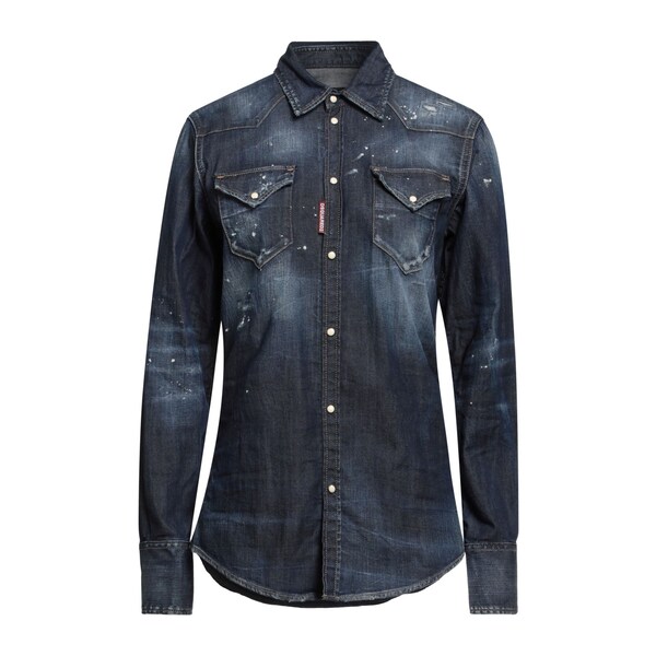 【貨物輸送無料】 ディースクエアード レディース プルオーバー トップス Denim shirts Blue