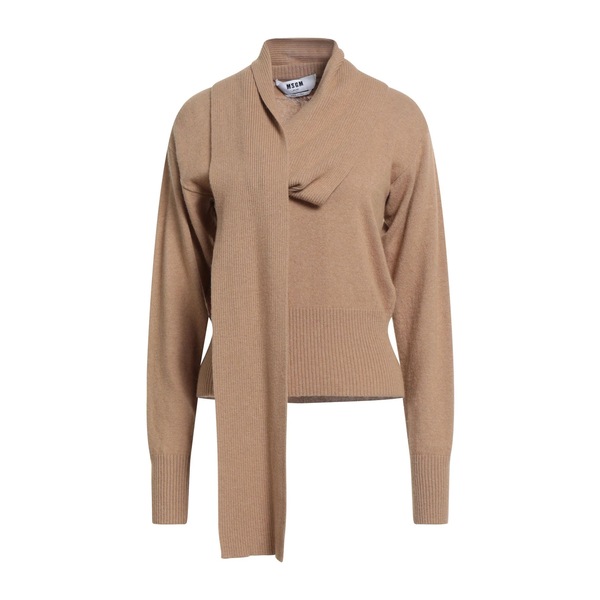 【送料無料】 エムエスジイエム レディース ニット&セーター アウター Sweaters Beige｜asty