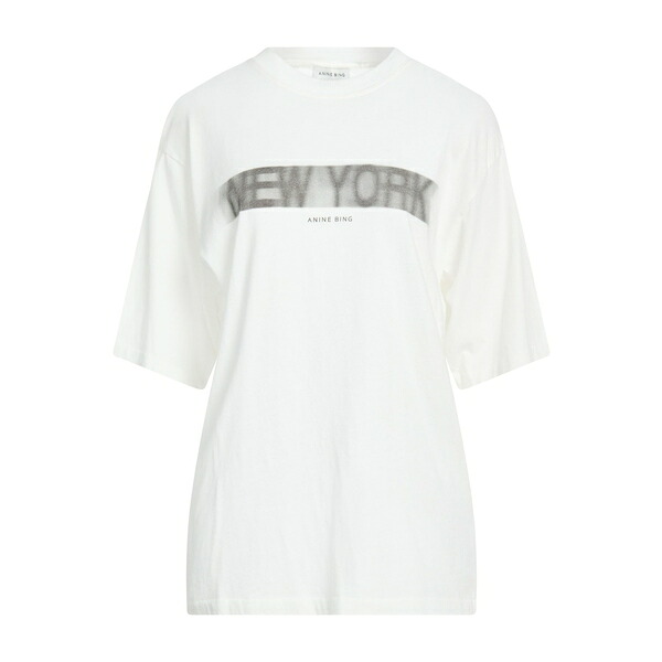 【貨物輸送無料】 アニービン レディース ティーシャツ トップス T-shirts White