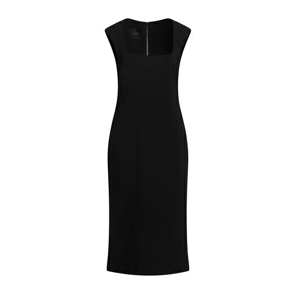 【送料無料】 ピンコ レディース ワンピース トップス Midi dresses Black|asty
