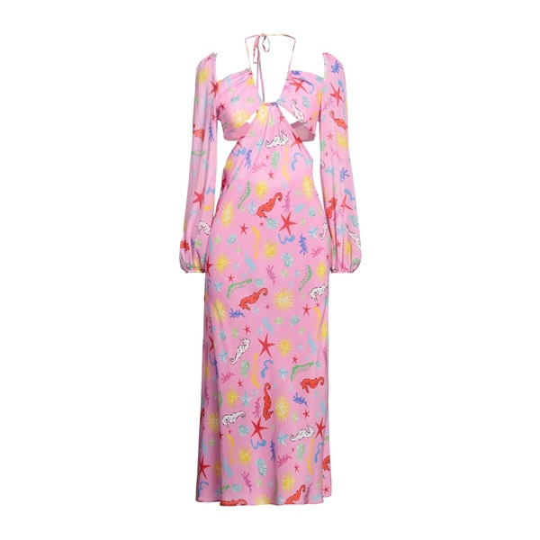 【送料無料】 リキソー レディース ワンピース トップス Midi dresses Pink|asty