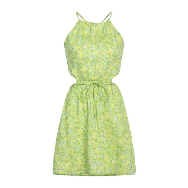 【貨物輸送無料】 人間の顔盛りだくさん レディース 衣装 トップス Mini dresses Green
