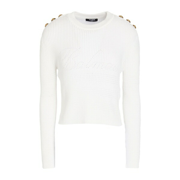 【貨物輸送無料】 バルマン レディース 編み物\u0026スウェーター アウター Sweaters White