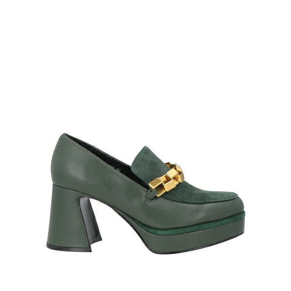 【貨物輸送無料】 ルチアーノ バラキーニ レディース スリッポン・ローファー シューズ Loafers Green