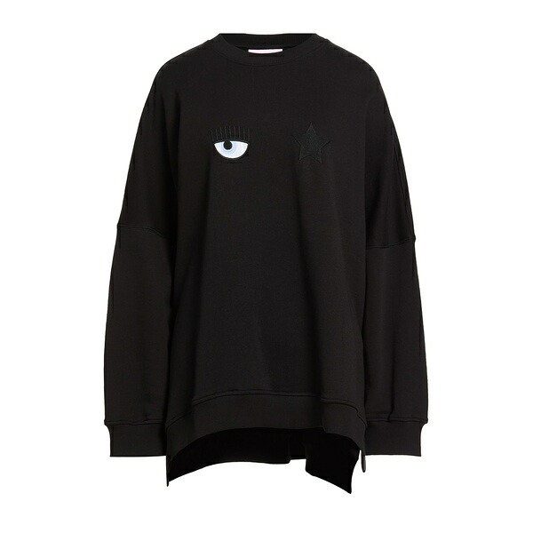 【貨物輸送無料】 シアラフェラーニ レディース パーカー・スウェットシャツ アウター Sweatshirts Black