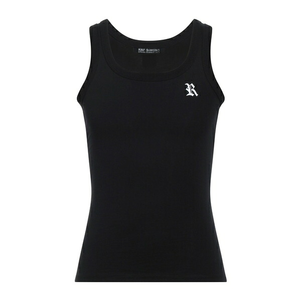 【送料無料】 ラフ・シモンズ レディース Tシャツ トップス Tank tops Black|asty