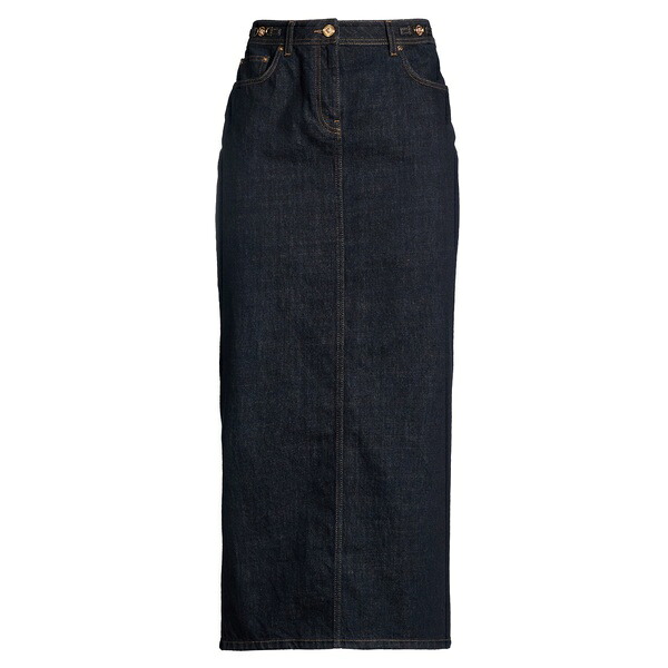 【貨物輸送無料】 ヴェルサーチ レディース スコート ボトムス Denim skirts Blue