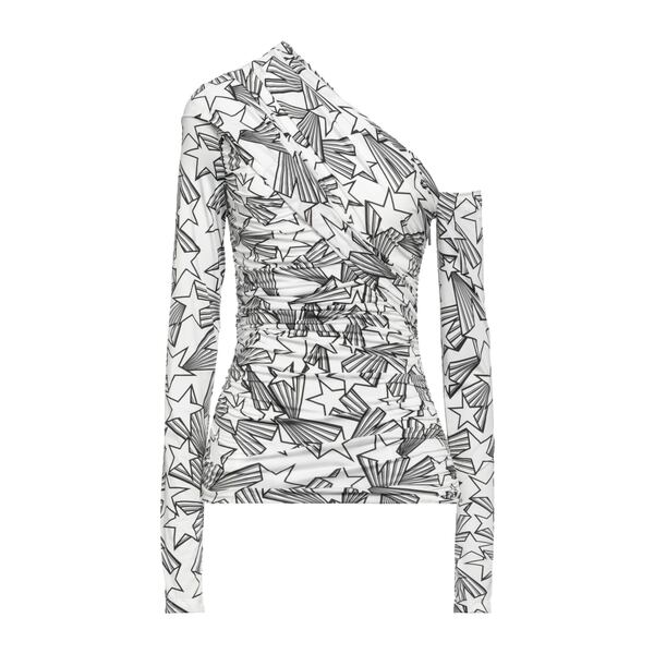 【送料無料】 エムエスジイエム レディース Tシャツ トップス Tops White｜asty