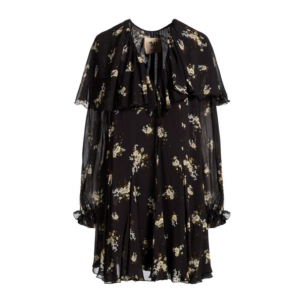 【送料無料】 アニエバイ レディース ワンピース トップス Mini dresses Black｜asty