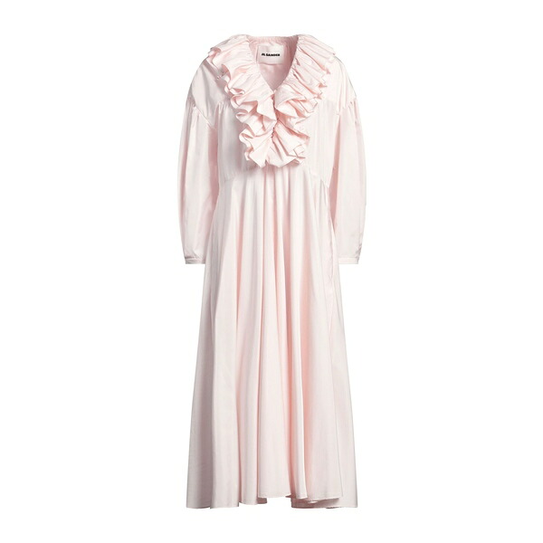 【送料無料】 ジル・サンダー レディース ワンピース トップス Midi dresses Pink|asty