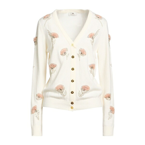 【貨物輸送無料】 エリザベスフランキ レディース ジレー アウター Cardigans White