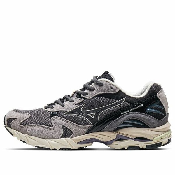 Mizuno ミズノ メンズ スニーカー  【Mizuno Wave Rider 10 \u0027Rock Black\u0027 D1GA246401】  大きさ US_7(25.0糎)