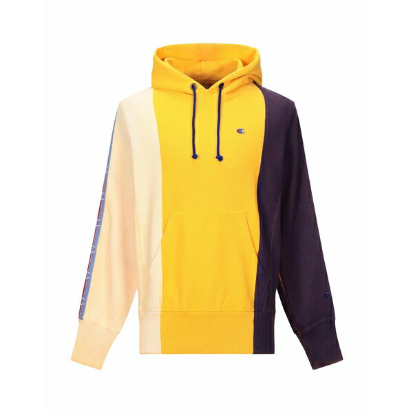 【送料無料】 チャンピオン リバース ウィーブ メンズ パーカー・スウェットシャツ アウター Sweatshirts Yellow｜asty
