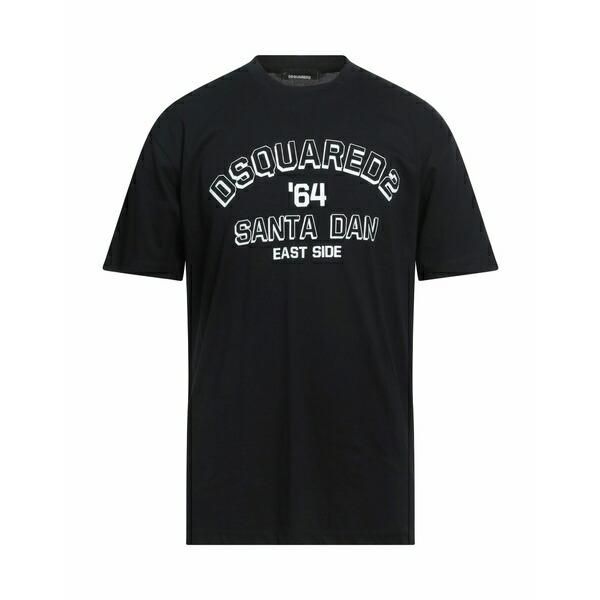 【送料無料】 ディースクエアード メンズ Tシャツ トップス T-shirts Black