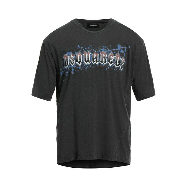 【送料無料】 ディースクエアード メンズ Tシャツ トップス T-shirts Grey