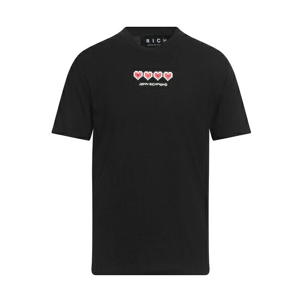【送料無料】 ジョン リッチモンド メンズ Tシャツ トップス T-shirts Black|asty
