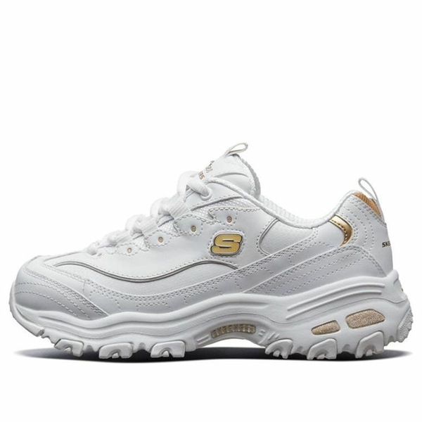 Skechers スケッチャーズ レディース スニーカー 【(WMNS) Skechers D'lites GS White/Gold 11931-WGD】 サイズ US_7.5(24.5cm)｜asty 23,850円