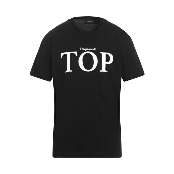 【送料無料】 ディースクエアード メンズ Tシャツ トップス T-shirts Black｜asty 27,160円
