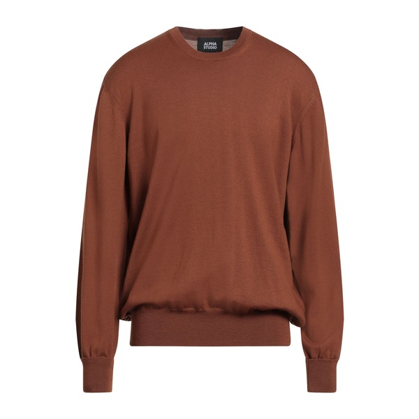 【送料無料】 アルファス テューディオ メンズ ニット&セーター アウター Sweaters Brown