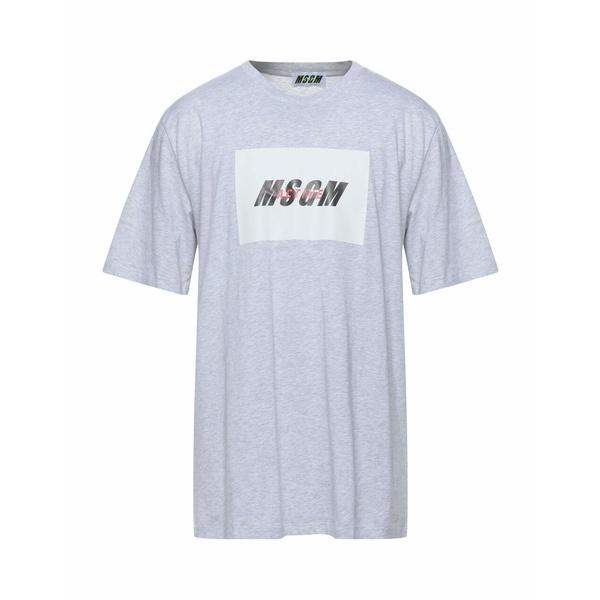 本物 エムエスジイエム メンズ Tシャツ トップス T-shirts Light grey