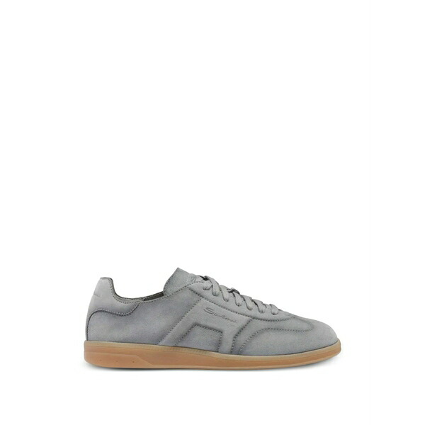 サントーニ メンズ スニーカー シューズ Logo-print suede sneakers Grey