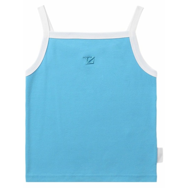 イズエ レディース カットソー トップス Logo-embroidered tank top Blue