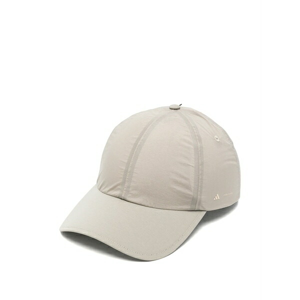 アディダス メンズ 鳥打ち帽 付属物 Logo-print panelled baseball cap Grey