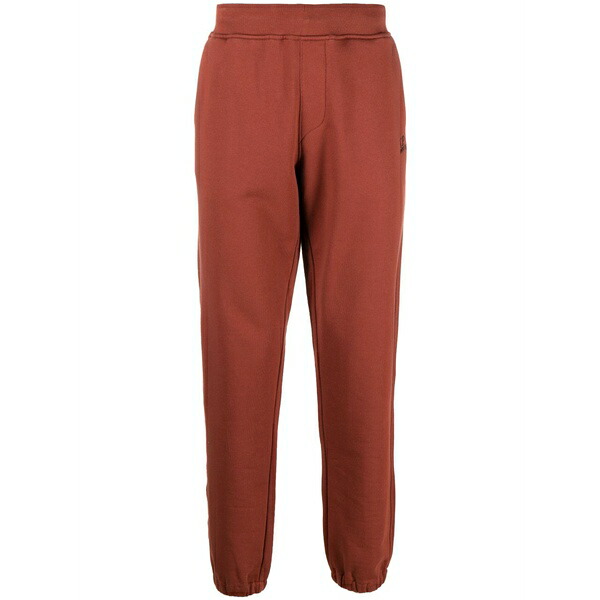シーピーカンパニー メンズ 心地よいズボン下 ボトムス Logo-embroidered cotton track pants Orange