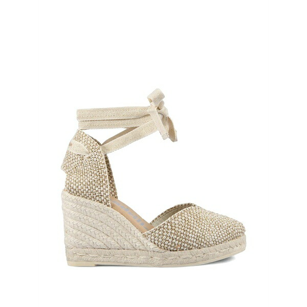 エスパドリーユ レディース サンダル シューズ Cof hilo woven ankle-tie espadrilles Neutrals|asty